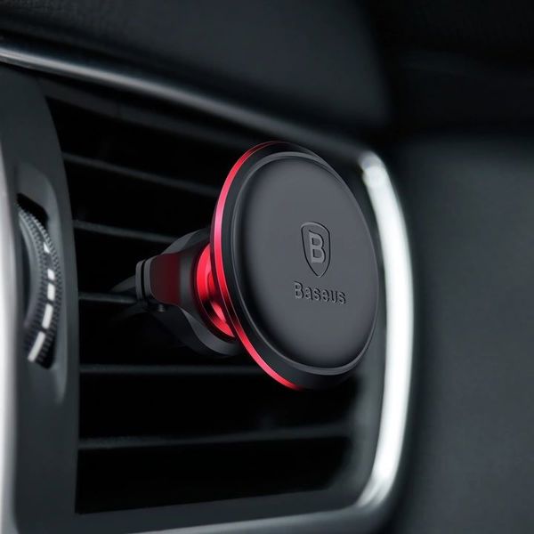 Baseus car holder magnetic with cable clip red new2 air vent 6932172648770