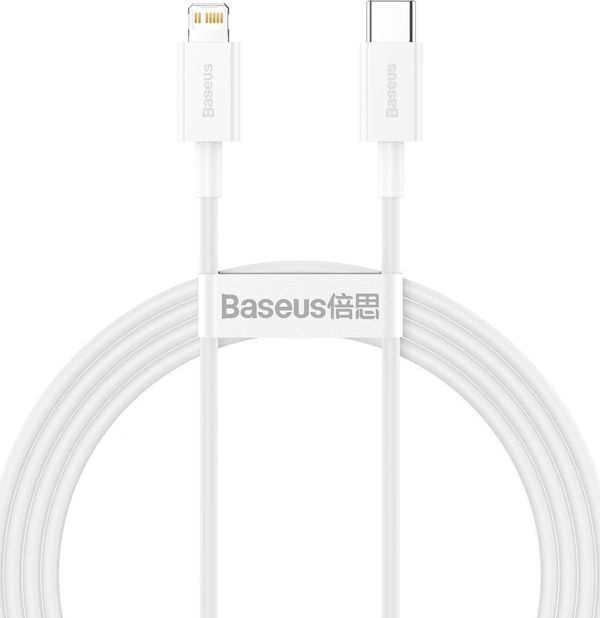Καλώδιο USB Baseus USB-C - Lightning 1.5 m Λευκό (CATLYS-B02)