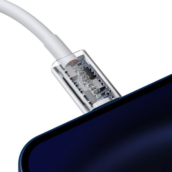 Καλώδιο USB Baseus USB-C - Lightning 1.5 m Λευκό (CATLYS-B02)