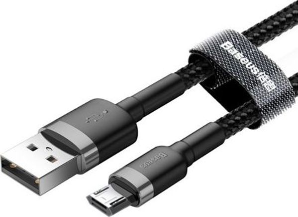 Καλώδιο USB Baseus USB-A - microUSB 3 m Μαύρο-γκρι (6953156296374)