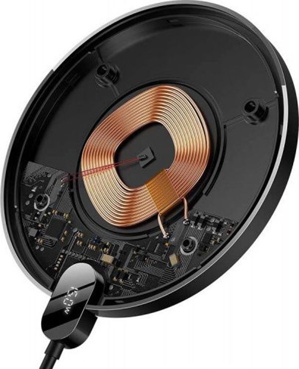 Φορτιστής Baseus Digital LED Επαγωγικός 1x USB-A 2 A (BSU3185BLK)