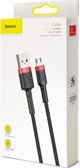 Καλώδιο USB Baseus USB-A - microUSB 3 m Μαύρο-κόκκινο (CAMKLF-H91)