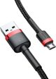 Καλώδιο USB Baseus USB-A - microUSB 3 m Μαύρο-κόκκινο (CAMKLF-H91)