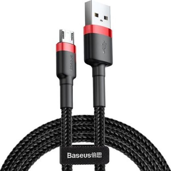 Καλώδιο USB Baseus USB-A - microUSB 3 m Μαύρο-κόκκινο (CAMKLF-H91)