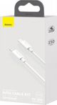 Καλώδιο USB Baseus USB-C - Lightning 1.5 m Λευκό (101297)