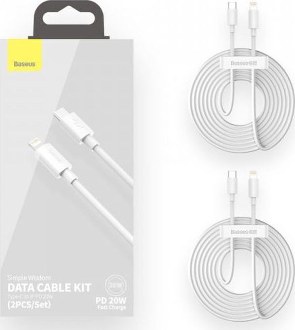 Καλώδιο USB Baseus USB-C - Lightning 1.5 m Λευκό (101297)