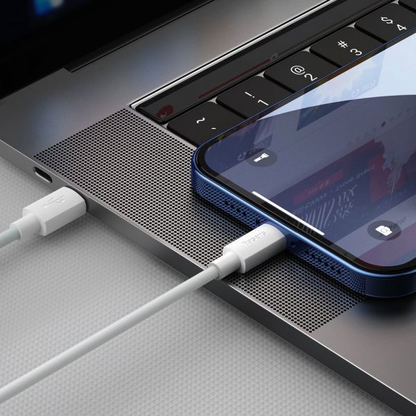 Καλώδιο USB Baseus USB-C - Lightning 1.5 m Λευκό (101297)