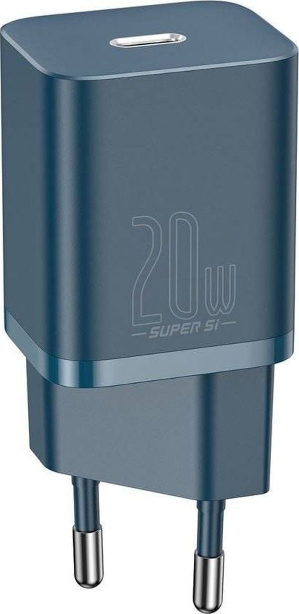 Baseus Φορτιστής Χωρίς Καλώδιο με Θύρα USB-C 20W Power Delivery Μπλε (Super Si) (CCSUP-B03) (BASCCSUPB03)
