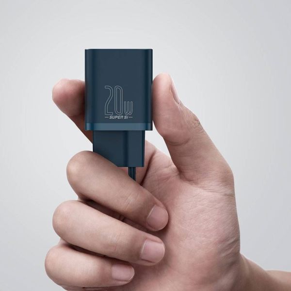 Baseus Φορτιστής Χωρίς Καλώδιο με Θύρα USB-C 20W Power Delivery Μπλε (Super Si) (CCSUP-B03) (BASCCSUPB03)