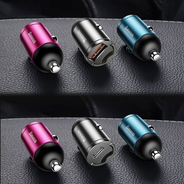 Baseus car charger Tiny Star Mini QC 3.0 30W 1x USB gray 6953156297883