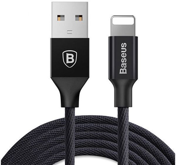 Καλώδιο USB Baseus USB-A - Lightning 1.8 m Μαύρο (27106-uniw)
