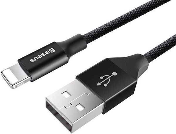 Καλώδιο USB Baseus USB-A - Lightning 1.8 m Μαύρο (27106-uniw)