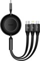 Baseus USB-C - USB-C + microUSB + καλώδιο Lightning 1,1 m Μαύρο (CAMJ010201) 11540427 6932172609139