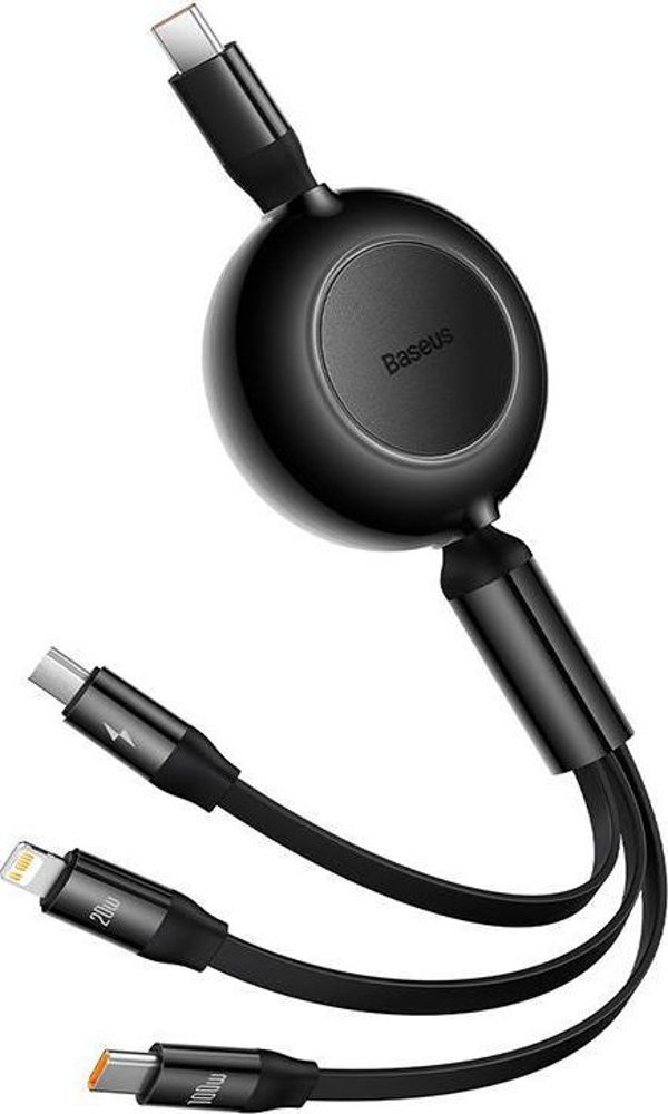 Baseus USB-C - USB-C + microUSB + καλώδιο Lightning 1,1 m Μαύρο (CAMJ010201) 11540427 6932172609139