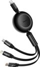 Baseus USB-C - USB-C + microUSB + καλώδιο Lightning 1,1 m Μαύρο (CAMJ010201) 11540427 6932172609139