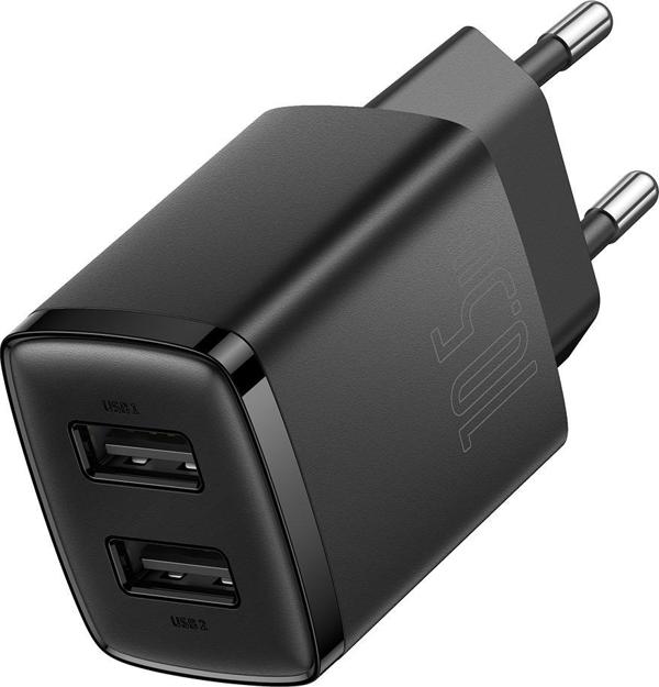 Φορτιστής Baseus Compact 2x USB-A 2.1 A (CCXJ010201)