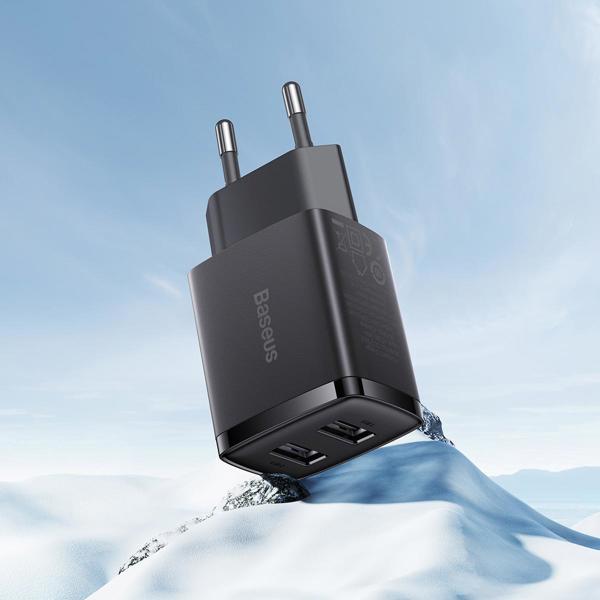 Φορτιστής Baseus Compact 2x USB-A 2.1 A (CCXJ010201)