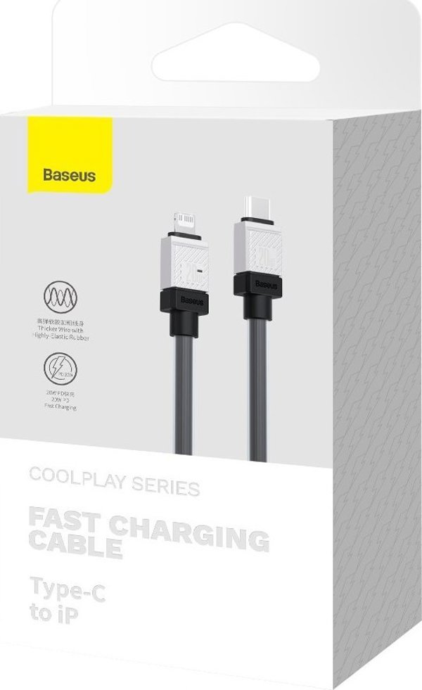 Καλώδιο USB Baseus USB-C - Lightning 1 m Μαύρο (BRA012824)