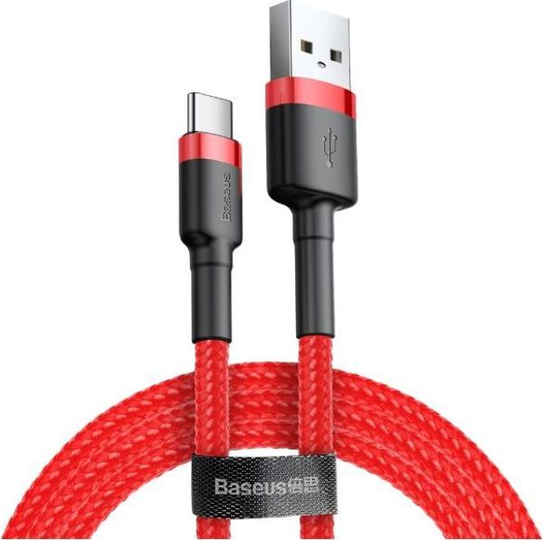 Καλώδιο USB Baseus USB-A - USB-C 0.5 m Κόκκινο (CATKLF-A09)