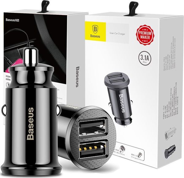 Φορτιστής Baseus Grain 2x USB-A 3.1 A (CCALL-ML02)