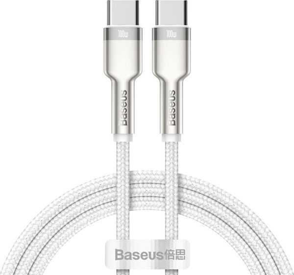 Καλώδιο USB Baseus USB-C - USB-C 1 m Λευκό (baseus_20210316150659)