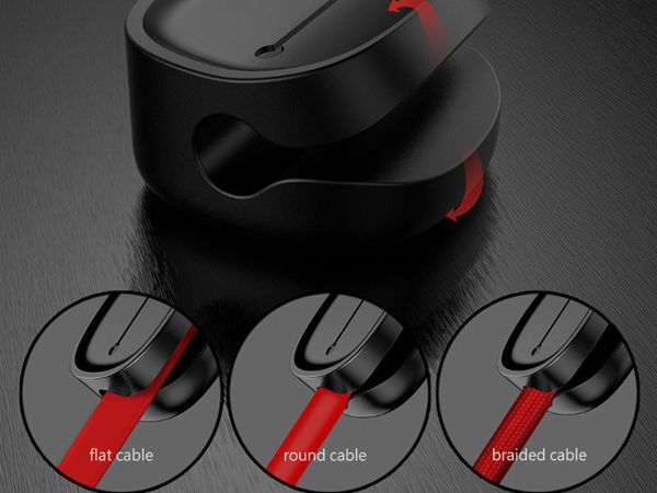 Baseus Cable Clip Peas Black (ACWDJ-01) (BASACWDJ-01)
