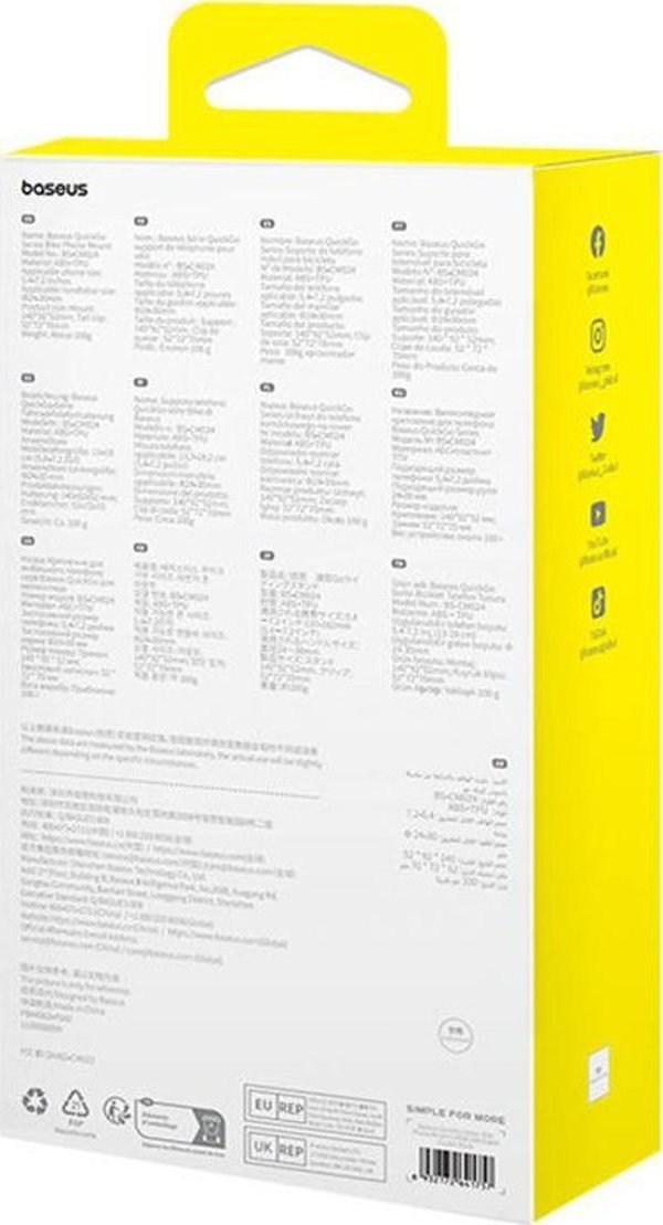 Βάση ποδηλάτου Baseus QuickGo για τηλέφωνα (μαύρο)