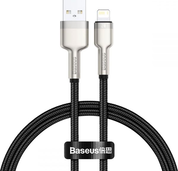 Καλώδιο USB Baseus USB-A - Lightning 0.25 m Μαύρο (CALJK-01)