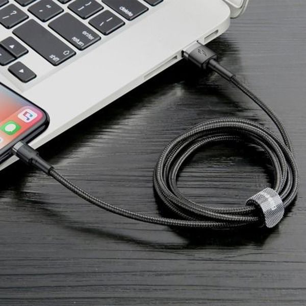 Baseus Cafule Braided USB to Lightning Cable Μαύρο 3m (CALKLF-RG1) (BASCALKLFRG1)