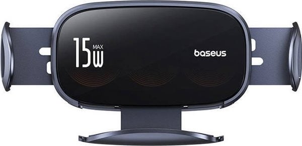 Baseus LightChaser Series Triple-Coil Wireless Charging Electric Car Mount Cluster Black 6932172654306