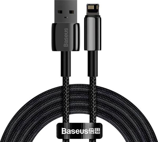 Baseus Tungsten Gold Cable USB to iP 2.4A 2m (black)