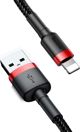 Καλώδιο USB Baseus USB-A - Lightning 0.5 m Μαύρο-κόκκινο (CALKLF-A19)