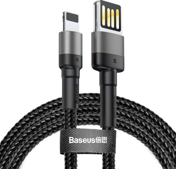 Καλώδιο USB Baseus USB-A - Lightning 1 m Μαύρο-γκρι (CALKLF-GG1)