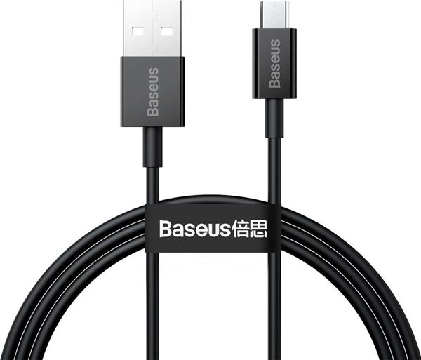 Καλώδιο USB Baseus USB-A - microUSB 1 m Μαύρο (BSU2822BLK)