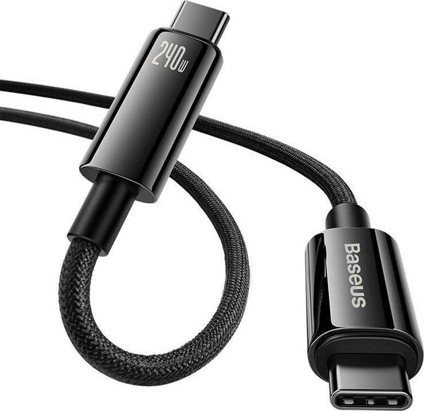 Καλώδιο USB Baseus USB-C - USB-C 1 m Μαύρο (CAWJ040001)