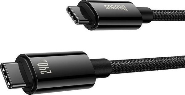 Καλώδιο USB Baseus USB-C - USB-C 1 m Μαύρο (CAWJ040001)