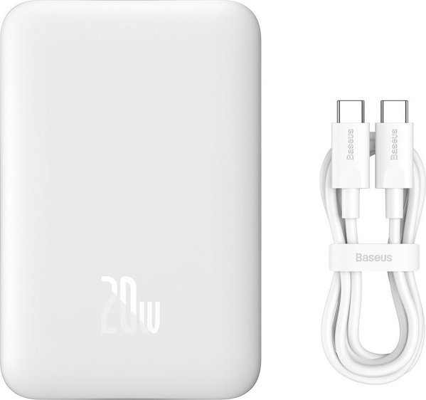 Powerbank Baseus Μαγνητικό Mini 20W 10000mAh Λευκό