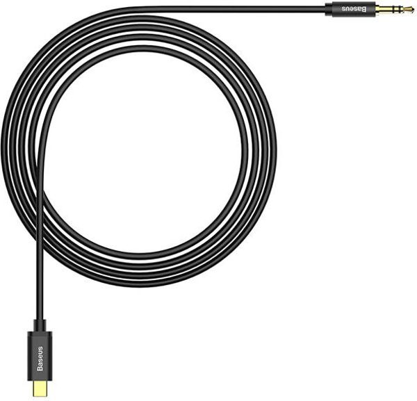 Καλώδιο USB BASEUS USB-C - mini Jack 3.5 mm 1.2 m Μαύρο (30476-uniw)