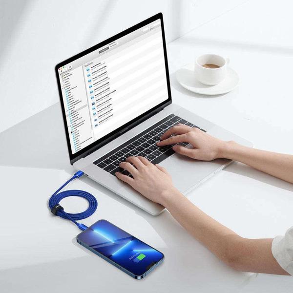 Καλώδιο USB Baseus USB-C - Lightning 1.2 m Μπλε (baseus_20220224141920)