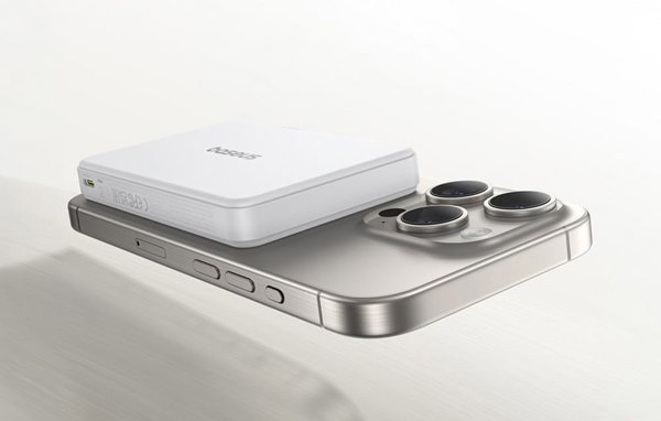 Powerbank Baseus Airpow II 10000mAh Qi2 με MagSafe 22,5W με καλώδιο Baseus Simple Series USB-C - USB-C 20V/3A (30cm) - λευκό