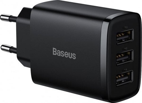 Baseus Φορτιστής Χωρίς Καλώδιο με 3 Θύρες USB-A 17W Μαύρος (CCXJ020101) (BASCCXJ020101)
