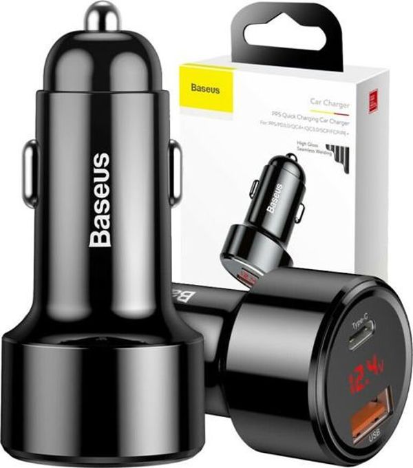 Φορτιστής Baseus BS-C20C 1x USB-A 1x USB-C 6 A (BSU057BLK)