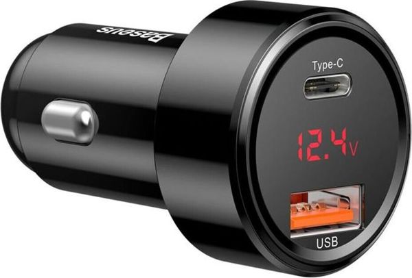 Φορτιστής Baseus BS-C20C 1x USB-A 1x USB-C 6 A (BSU057BLK)