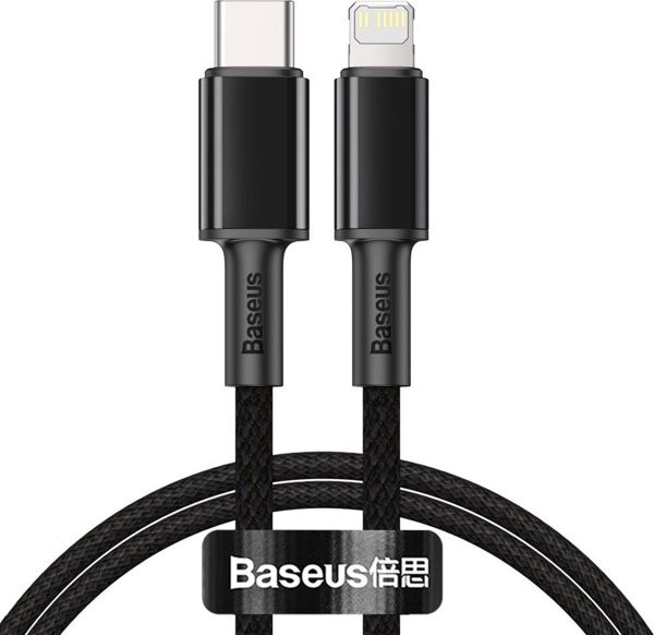 Baseus High Density Braided Cable Type-C to Lightning, PD,  20W, 1m (Black)
