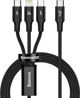 Baseus cable 3in1 Rapid PD USB-C - micro USB + Lightning + USB-C 1,5m black 20W 6953156204294
