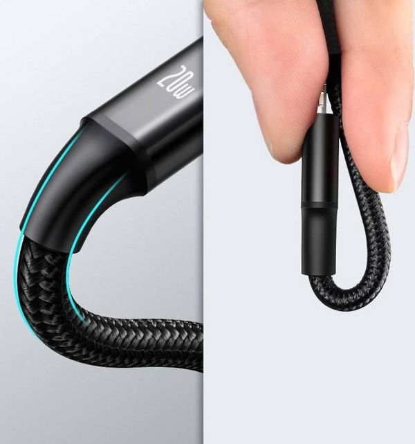 Baseus cable 3in1 Rapid PD USB-C - micro USB + Lightning + USB-C 1,5m black 20W 6953156204294