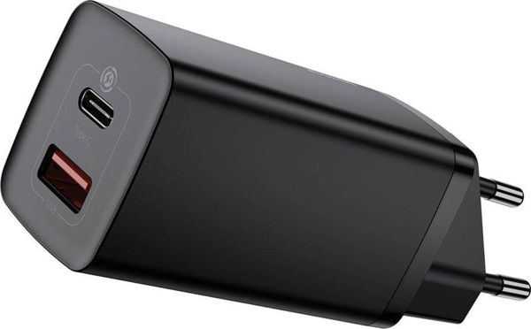 Baseus Φορτιστής Χωρίς Καλώδιο με Θύρα USB-A και Θύρα USB-C Quick Charge 3.0 Μαύρος (CCGAN2L-B01) (BASCCGAN2L-B01)