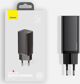 Baseus Φορτιστής Χωρίς Καλώδιο με Θύρα USB-A και Θύρα USB-C Quick Charge 3.0 Μαύρος (CCGAN2L-B01) (BASCCGAN2L-B01)