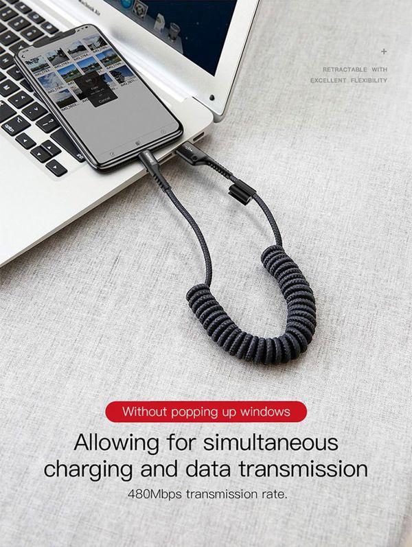 Καλώδιο USB Baseus USB-A - Lightning 1 m Μαύρο (CALSR-01)