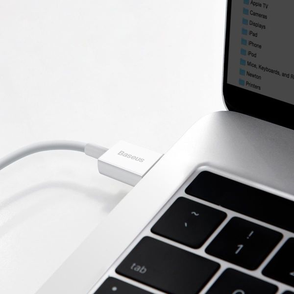 Baseus Superior USB 2.0 Cable USB-C male - USB-A male Λευκό 2m (CATYS-A02) (BASCATYSA02)